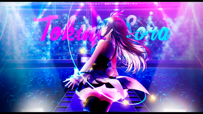 Hololive, Tokino Sora, concerts, anime girls, blue eyes, music