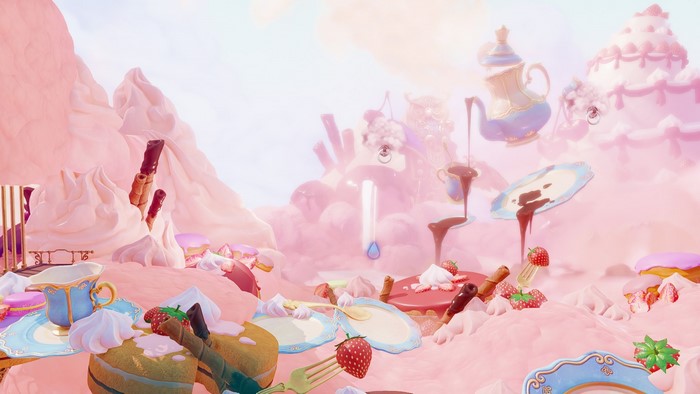 Melody of mystery, Video Game Landscape, pink, sweets, Trine, Trine 4