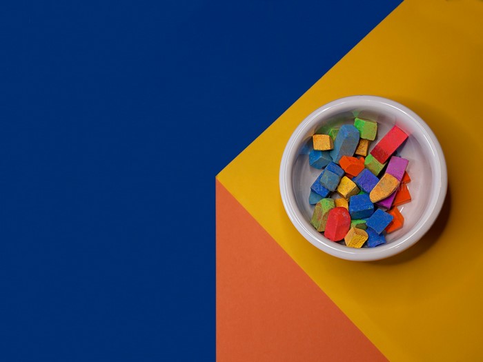 minimalism, colorful, orange, chalk, abstract, blue, lines