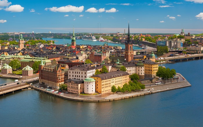 4K, idyllic, structure, Sweden, city, building, Stockholm