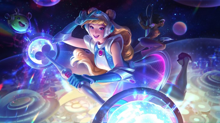Space Groove, game art, Lux (League of Legends), video game art, video games, League of Legends, video game characters