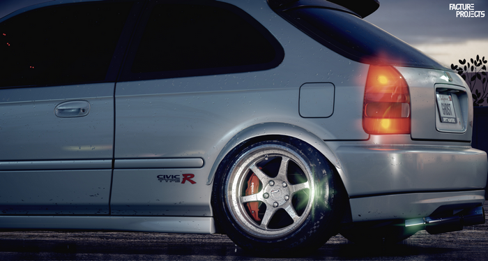4K, white, vehicle, Honda, NFS 2015, Need for Speed, VTEC, silver cars, Honda Civic, type r, civic, car