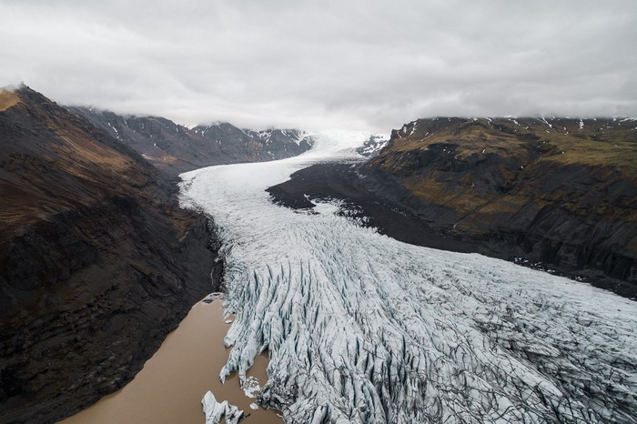 glacier, nature, Painted Hills, mud, clouds, mountains, ice