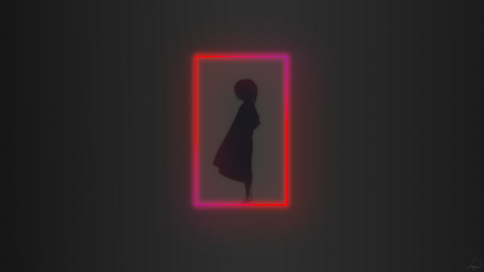 neon, shadow, character design