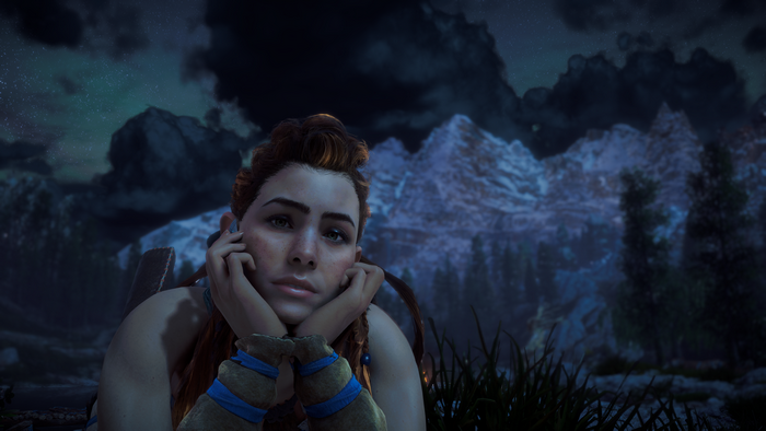 4K, video game girls, women, guerrilla games, screen shot, face, Aloy (Horizon: Zero Dawn), video games, Horizon: Zero Dawn
