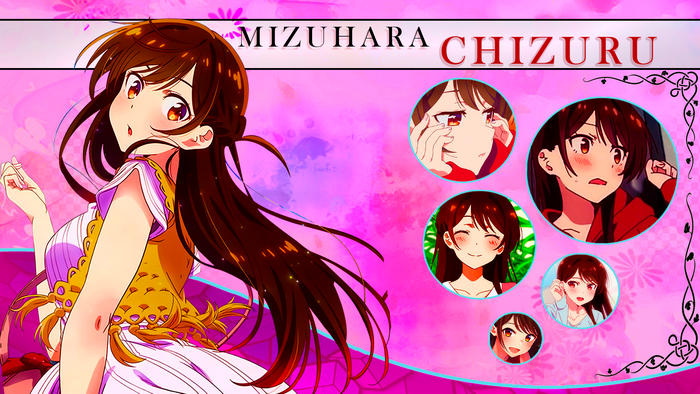 Okarishimasu (Rent-a-Girlfriend), anime girls, Chizuru Mizuhara, brunette, Kanojo