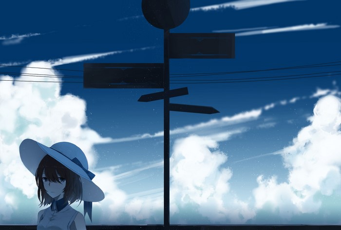 anime girls, Nochek, anime