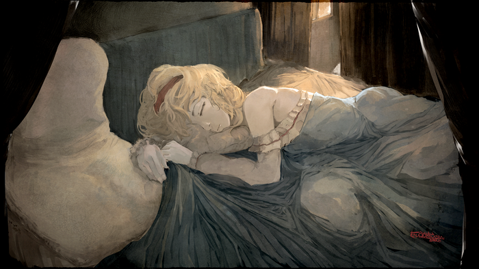 Alice Margatroid sleeping