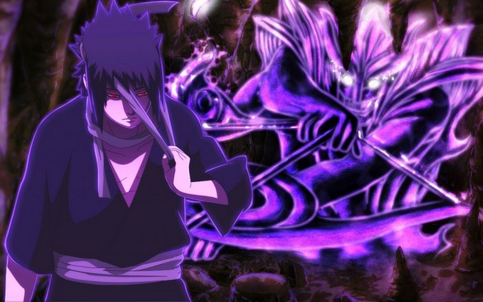 fantasy art, Naruto (anime), anime boys, red eyes, Uchiha Sasuke