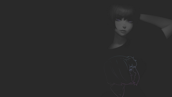 Ilya Kuvshinov, minimalism, texture, anime girls, illustration, anime, selective coloring, monochrome, dark background