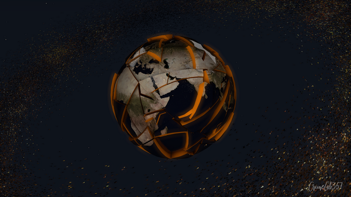 3D graphics, watermarked, digital art, space art
