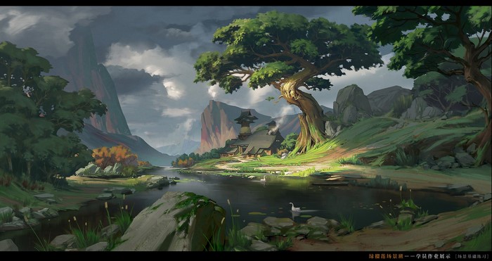 digital art, ArtStation, landscape