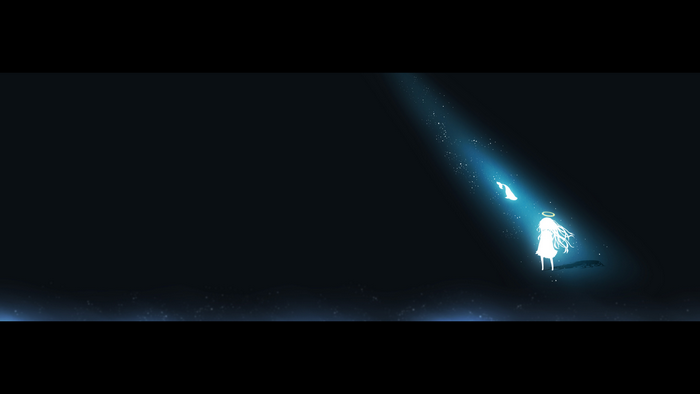 anime girls, whale, beam, angel