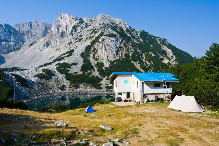 Sinanitsa Peak, Sinanitsa, hut, camp, outdoors, lake, Sinanishko Lake, mountains, Pirin Mountains, nature, Bulgaria