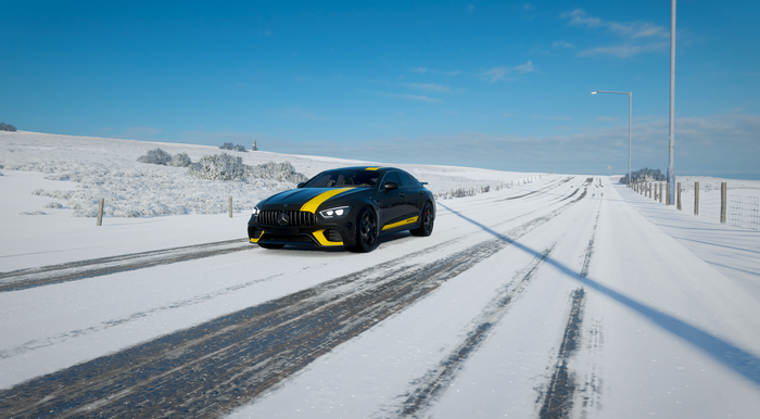 Forza Horizon 4, Mercedes Benz GT4, Mercedes Benz amg, Mercedes AMG, snow