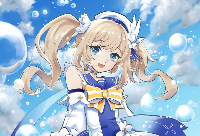 Barbara Genshin Impact Anime Art