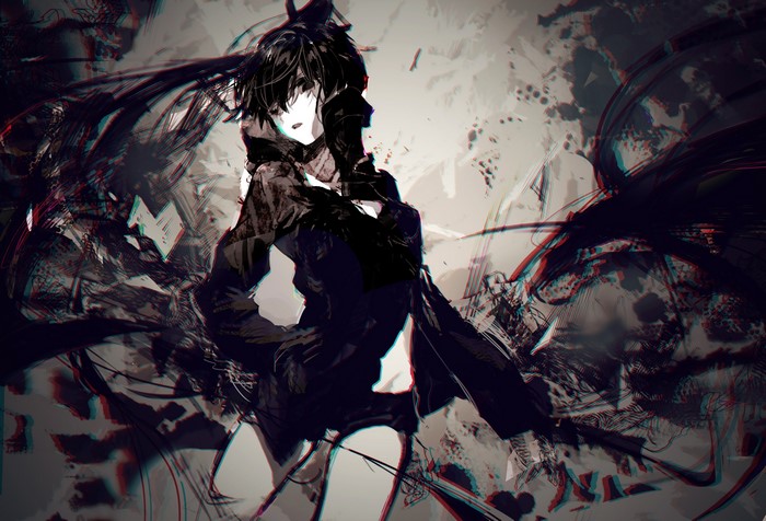 4K, anime, Black Rock Shooter, anime girls, tentwo