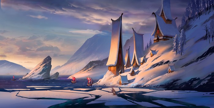 4K, landscape, artwork, Eduardo suarez garcia, digital art, snow