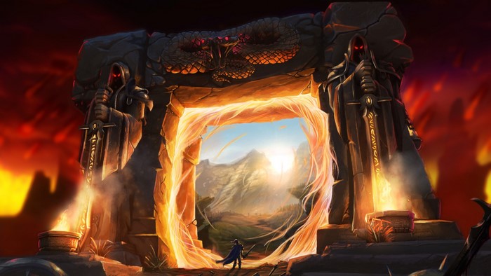 Warcraft, portal, landscape, Forange, World of Warcraft, artwork, digital art