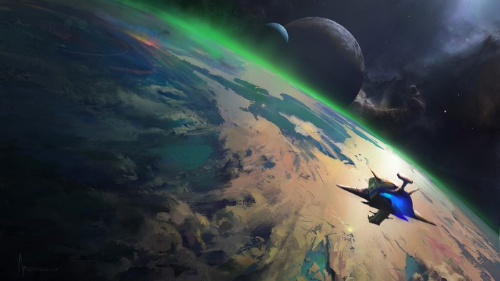 planet, space, spaceship, Ayan Nag