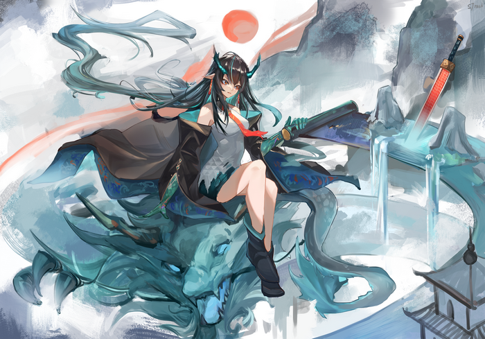 anime girls, STrash, anime, Arknights, Dusk (Arknights)