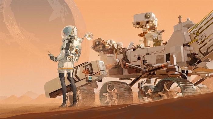 science fiction, anime girls, Mars, anime, yayan