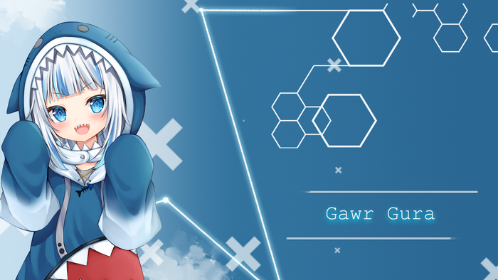 Gawr Gura, anime girls, Hololive