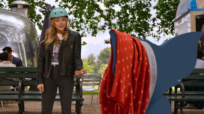 Chloë Grace Moretz with Tom from Tom and Jerry
