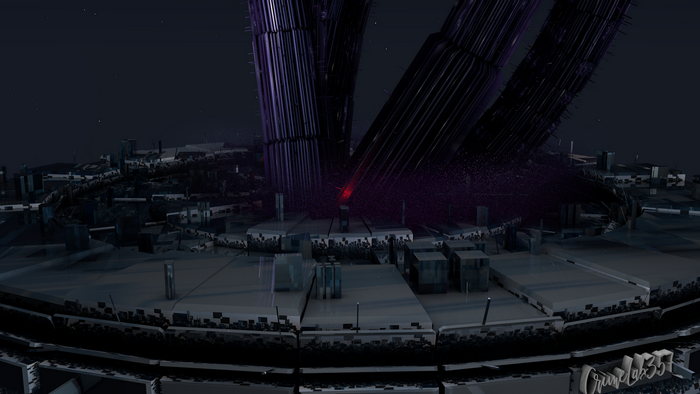 space art, 3D Abstract, space station, fantasy art