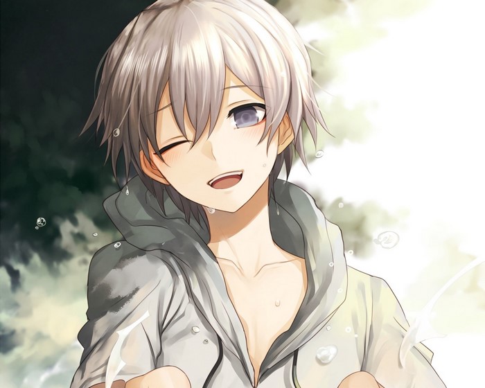 one eye closed, anime boys, open mouth, Yahari Ore no Seishun Love Comedy wa Machigatteiru, Totsuka Saika, Saika Totsuka, anime