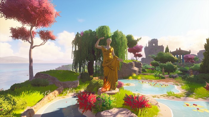 video games, statue, Immortals Fenyx Rising, PC gaming, screen shot