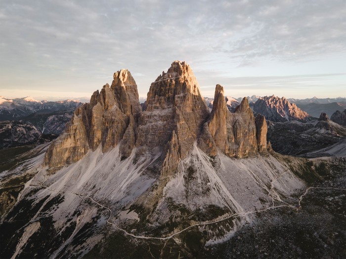 Tre Cime di Lavaredo Mountain Peaks