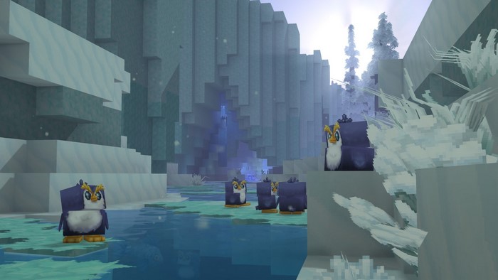 Hytale, video games, snow, penguins, RPG, screen shot