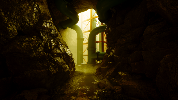 ray tracing, pipes, Control, Nvidia RTX, video games, cave, Remedy Games