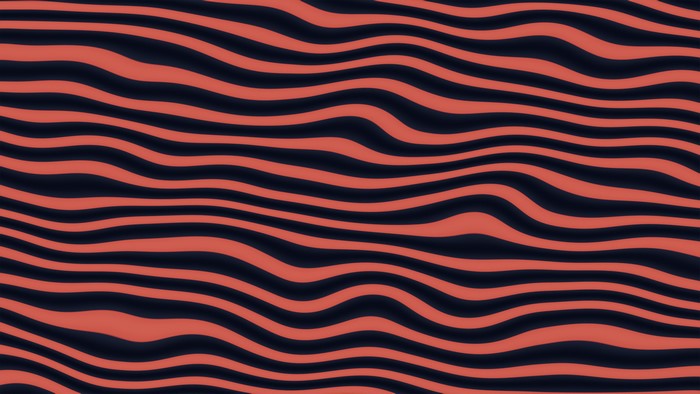 4K, waves, red, Blender