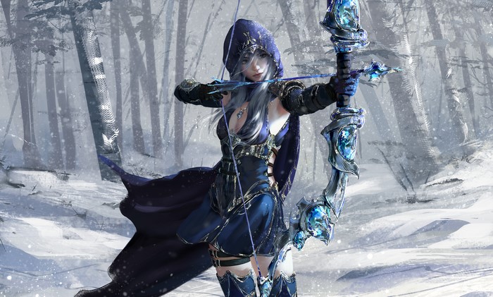 4K Digital Art of Ashe from League of Legends