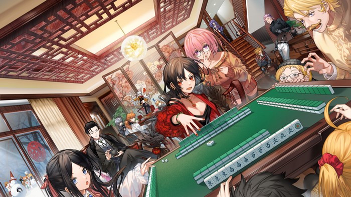 anime girls, Arlizi, mahjong, Fate Series, interior, anime