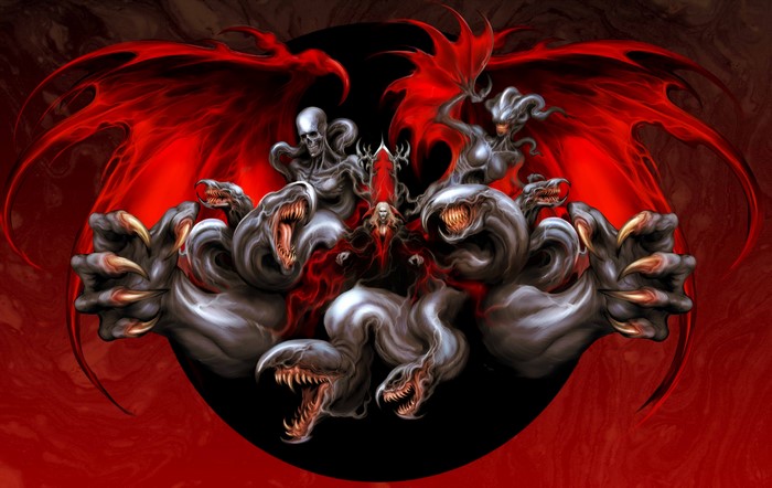 4K, Castlevania: Symphony of the Night, witnesstheabsurd, red, creature, Dracula, Castlevania, video game art