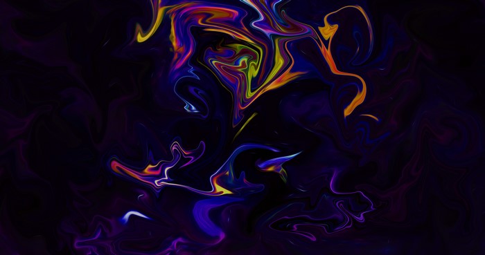 4K, purple, neon, colorful, purple background, shapes, fluid, 8 K, paint brushes, artwork, liquid, abstract, digital art, dark
