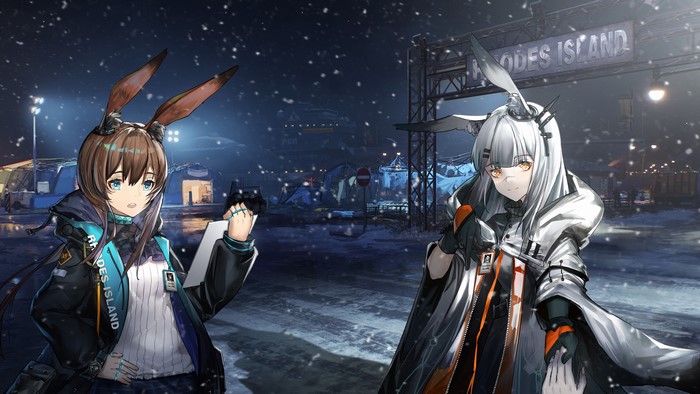 anime girls, YouMu MIX, anime, Frostnova(Arknights), Arknights, Amiya (Arknights)