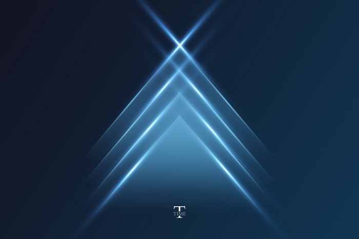 science, digital lighting, blue, time, triangle