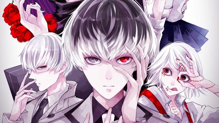 4K, Tokyo Ghoul:re, heterochromia, arima kishou, Suzuya Juuzou, red eyes, Haise Sasaki, anime boys