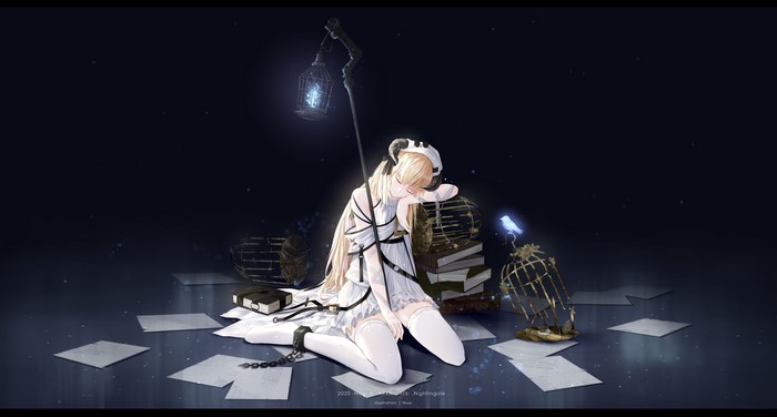 4K, anime, Nightingale(Arknights), Arknights, anime girls, Niuy