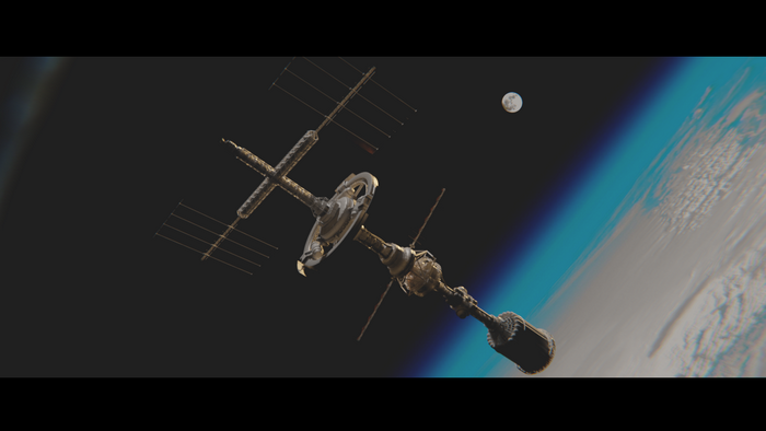 digital, 3D graphics, space, planet, spaceship, CGI, Mars