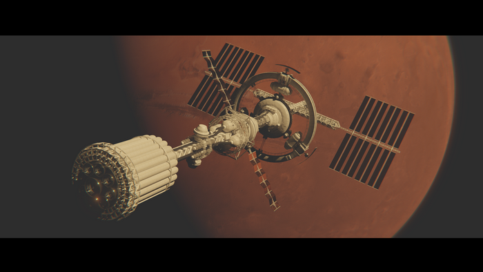 planet, CGI, digital, space, 3D graphics, Mars, spaceship