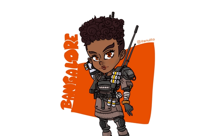 Chibi Bangalore Apex Legends Fan Art
