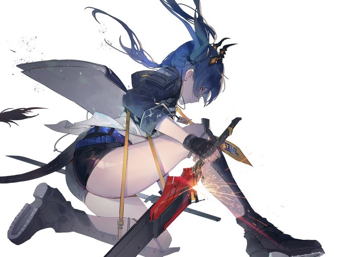 Arknights, anime, Kuroduki, Chen (Arknights), anime girls