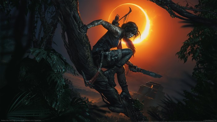 4K, Girl With Weapon, Tomb Raider, game characters, Lara Croft