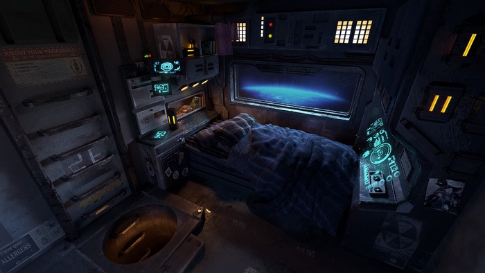 digital art, bedroom, artwork, Ivanna Liittschwager, science fiction, ArtStation