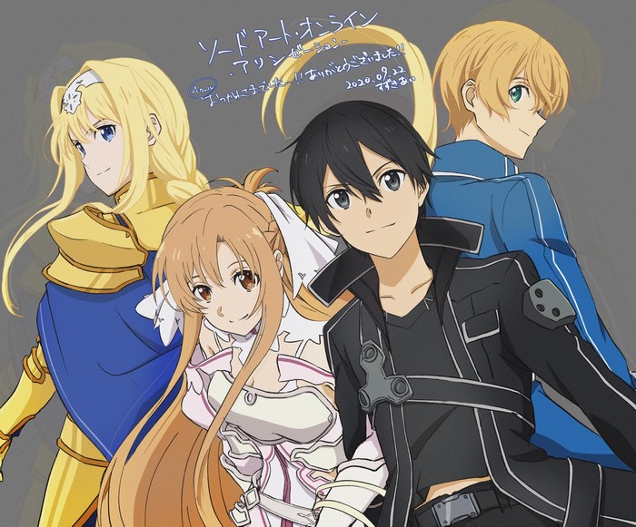 Sword Art Online, anime girls, Kirigaya Kazuto, Eugeo, Alice Zuberg, anime boys, Yuuki Asuna